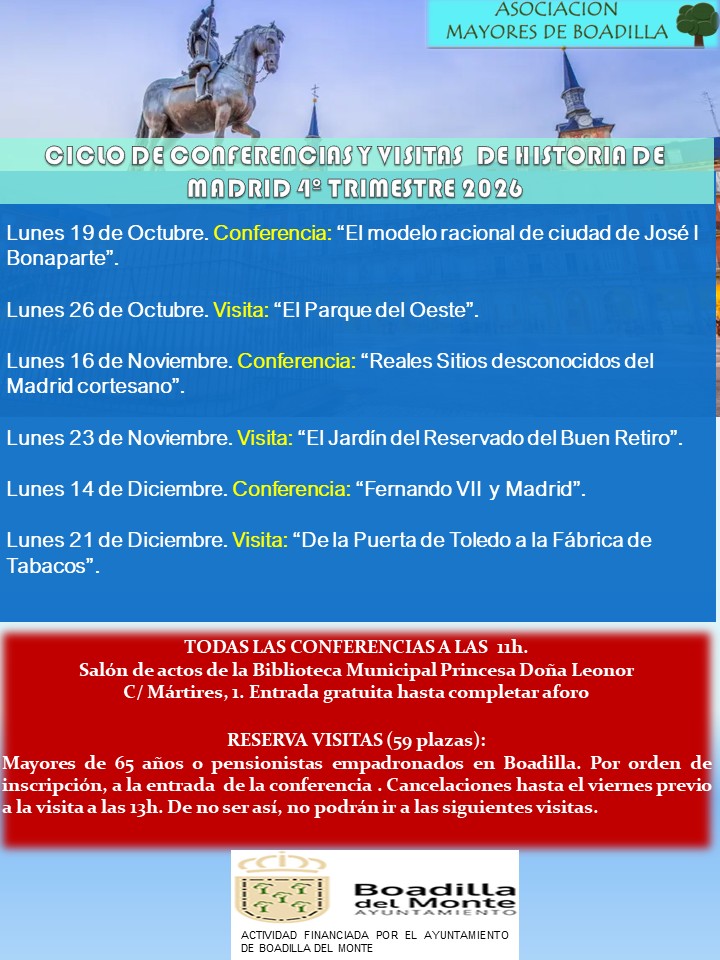 CONFERENCIAS Y VISITAS HISTORIA DE MADRID